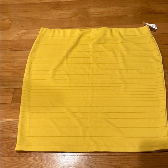 olivia blu Dresses & Skirts - Vibrant Yellow Knee-length Ribbed Pencil Skirt for Casual Wear
